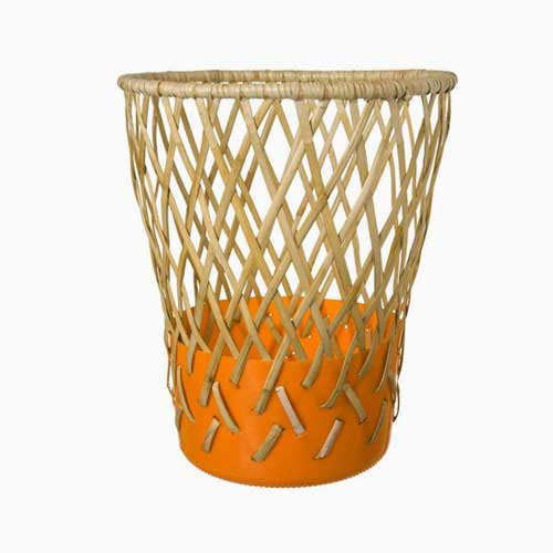 藤條廢棄桶重組創意垃圾桶更環保