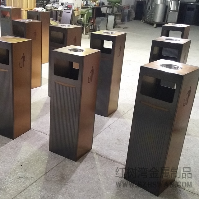 方形電梯口不銹鋼垃圾桶圖片03