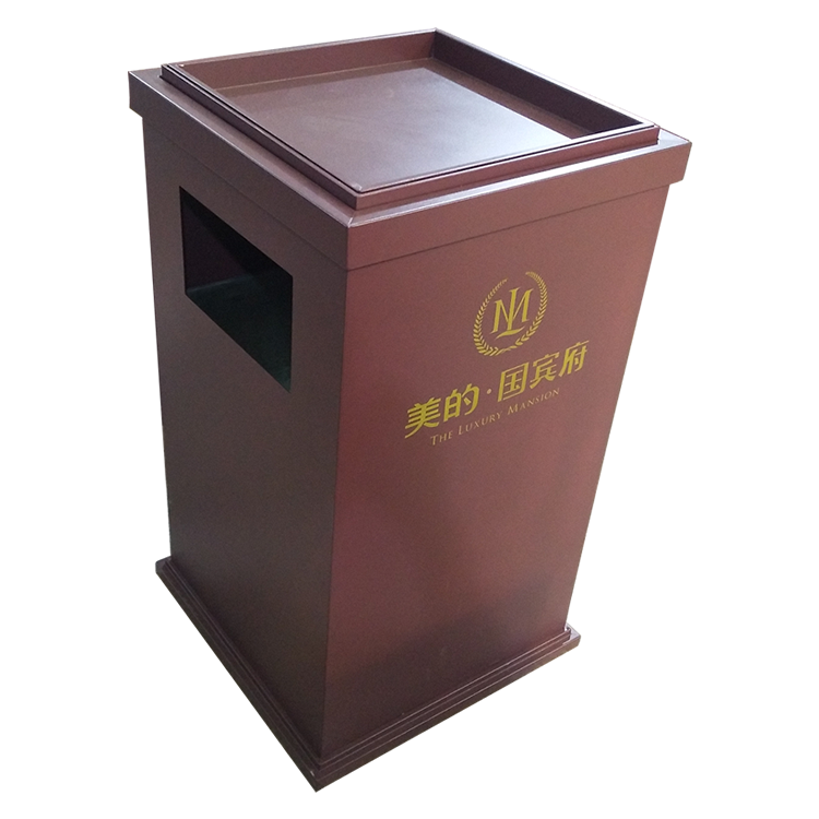 室內(nèi)方形不銹鋼垃圾桶圖片008