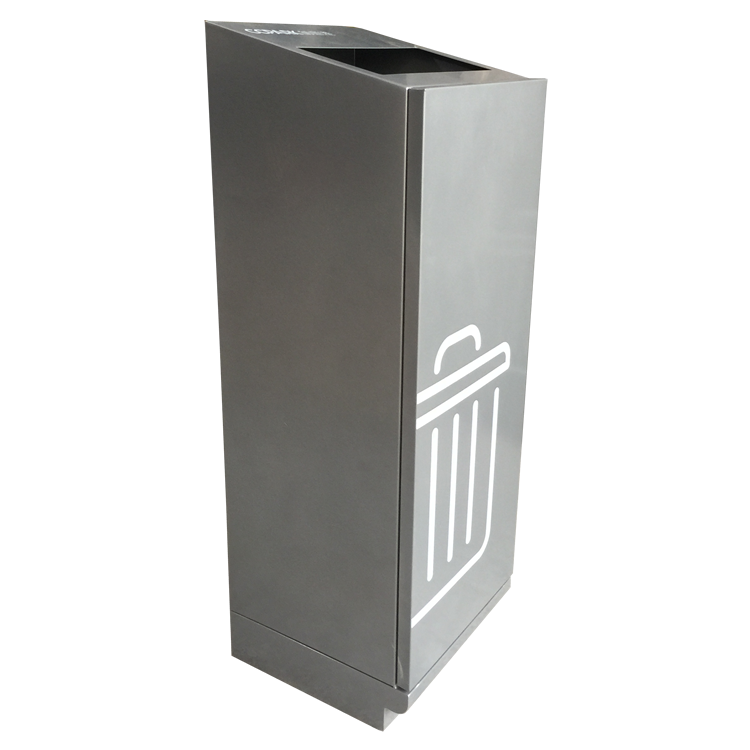 室內(nèi)方形不銹鋼垃圾桶圖片009