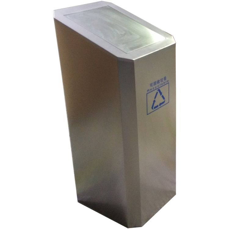 室內(nèi)方形不銹鋼垃圾桶圖片010