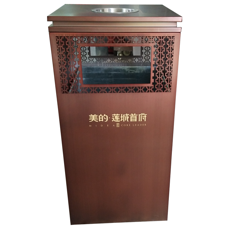 室內(nèi)方形不銹鋼垃圾桶圖片003