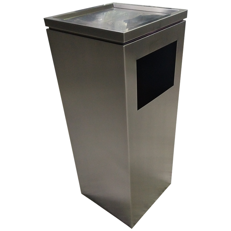 室內(nèi)方形不銹鋼垃圾桶圖片005