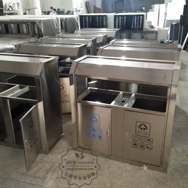 戶(hù)外分類(lèi)不銹鋼垃圾桶圖片001