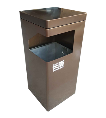 室內(nèi)商場(chǎng)電鍍方形不銹鋼果皮箱主圖