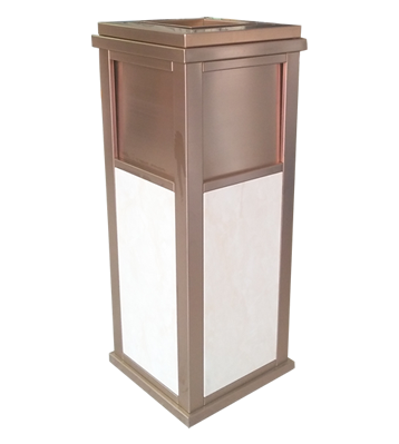 高檔公寓室內(nèi)方形不銹鋼果皮箱主圖