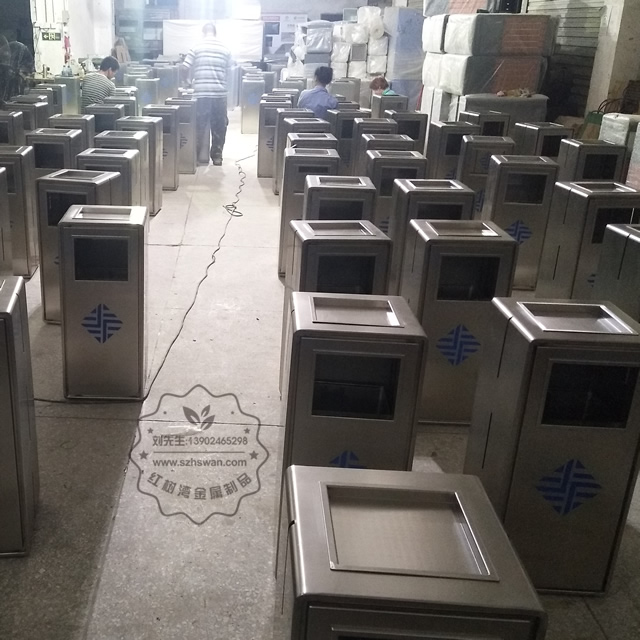 高檔室內不銹鋼垃圾箱圖片