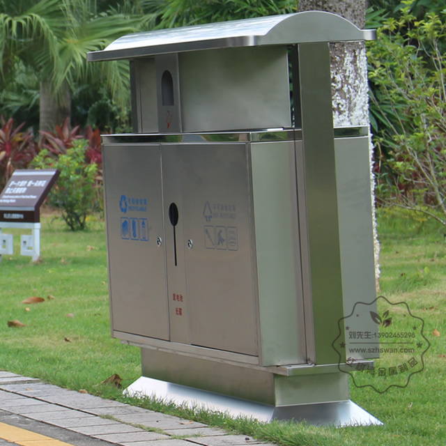 物業分類不銹鋼垃圾桶圖片002