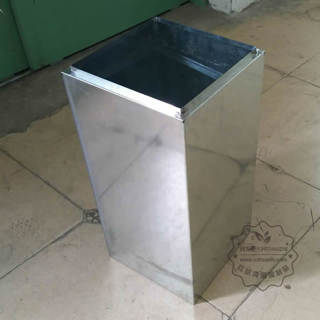 室內電鍍仿大理石方形不銹鋼垃圾桶圖片003