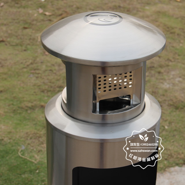 圓柱形不銹鋼煙灰垃圾桶圖片006