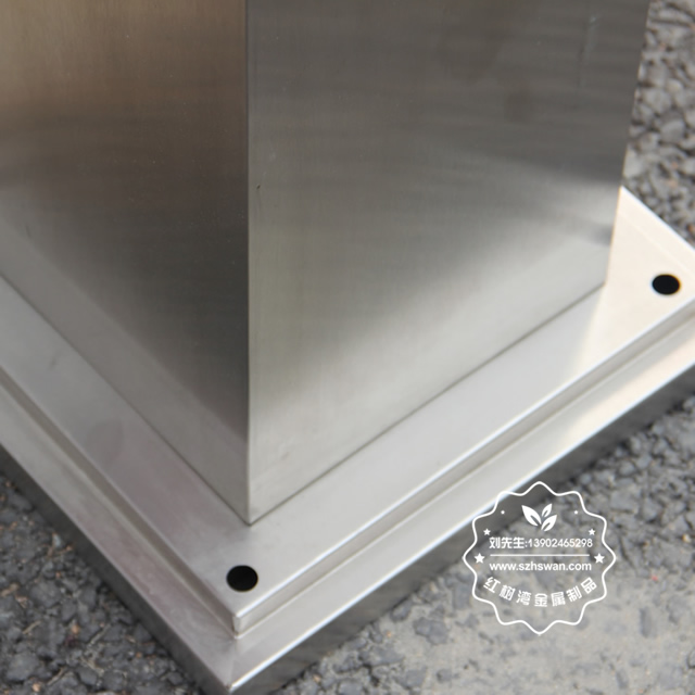 室外方形不銹鋼煙蒂柱圖片006