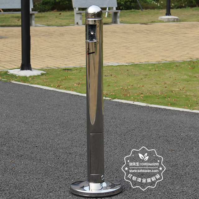 室內(nèi)候車室立式不銹鋼煙灰柱圖片001