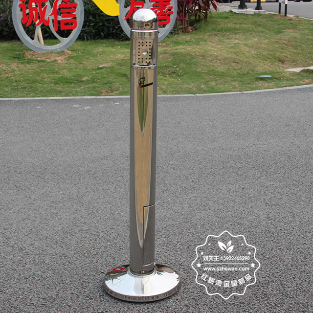 室內(nèi)候車室立式不銹鋼煙灰柱圖片005