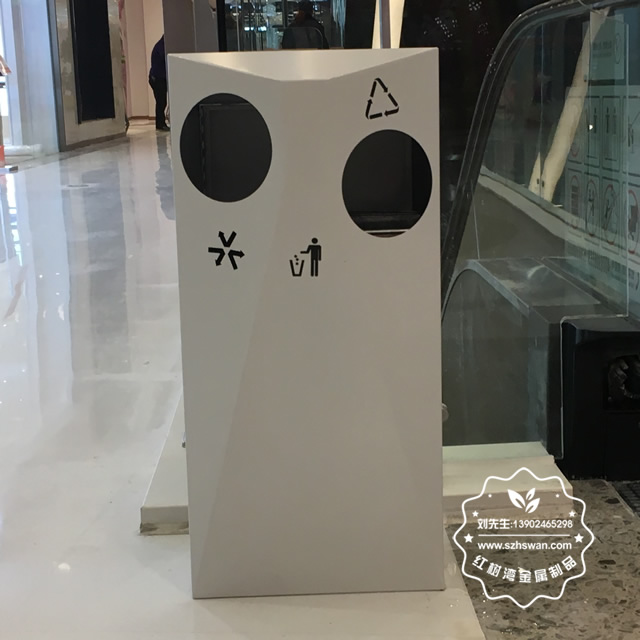 室內商場二分類不銹鋼垃圾箱圖片02