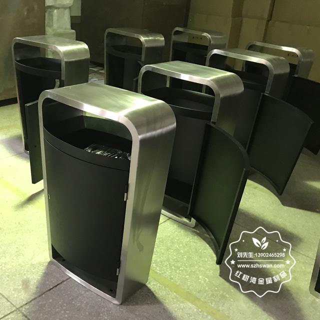 高檔精品不銹鋼垃圾桶圖片03