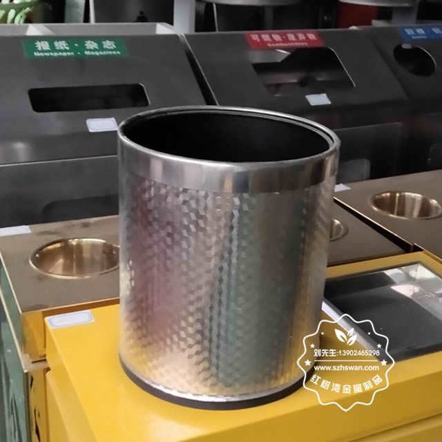 室內家用酒店小號不銹鋼垃圾桶圖片03