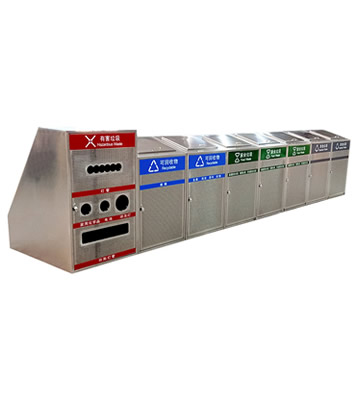 城市街道不銹鋼分類垃圾桶主圖