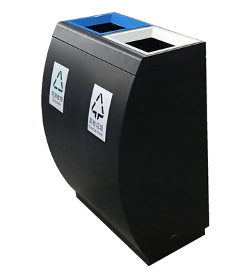 室內直投口噴塑分類不銹鋼垃圾桶主圖