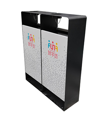 商場廣場戶外不銹鋼鏤空分類垃圾桶