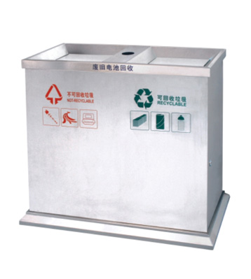 分類環(huán)保不銹鋼垃圾桶主圖