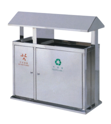 室內不銹鋼屋形分類垃圾桶
