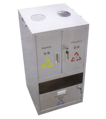 城市商用立式三聯分類垃圾桶
