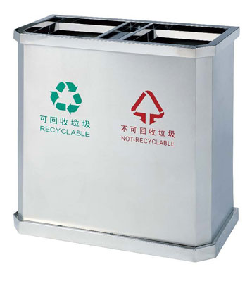 不銹鋼地鐵分類垃圾桶