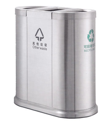 不銹鋼時尚分類垃圾桶
