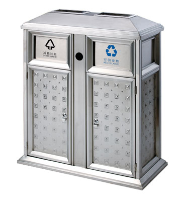 不銹鋼戶外景區(qū)分類垃圾桶