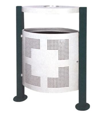 戶外社區沖孔鋼制垃圾桶