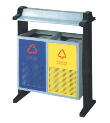 園林沖孔鋼制垃圾桶