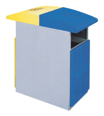 社區(qū)綠化沖孔鋼制垃圾桶