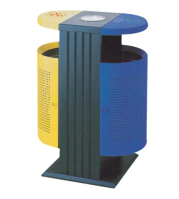 方形底座分類鋼制垃圾桶