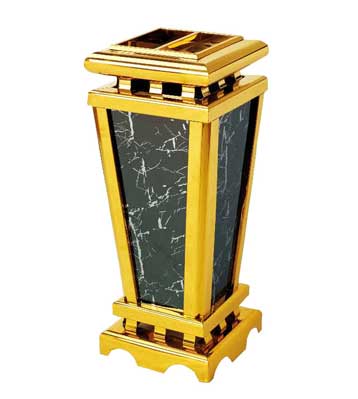 室內大理石鈦金垃圾桶