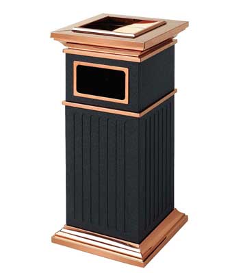 酒店方形羅馬柱垃圾桶