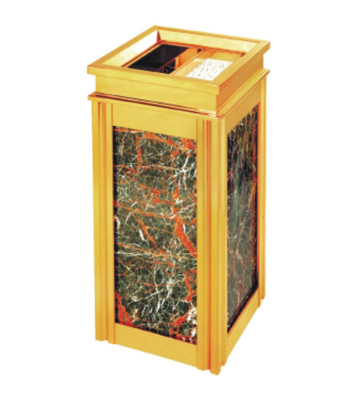 四菱角鈦金座地煙灰桶