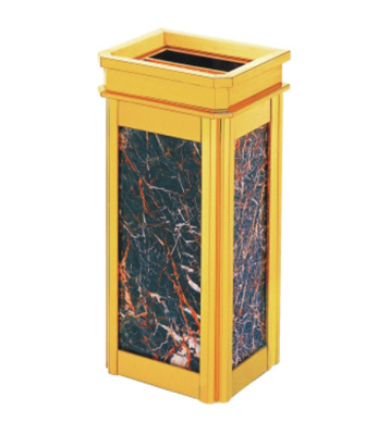 室內靠墻立式鈦金座地果皮箱