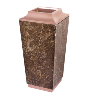 酒店大理石玫瑰金垃圾桶