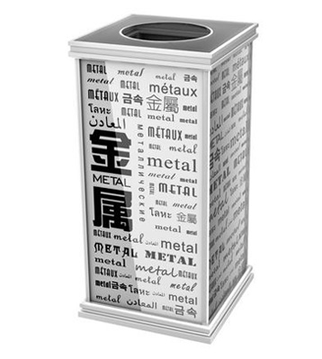 鋼化玻璃電梯口垃圾桶