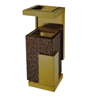 新概念鈦金樓道垃圾桶