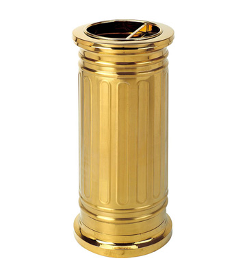 羅馬柱鈦金座地煙灰桶