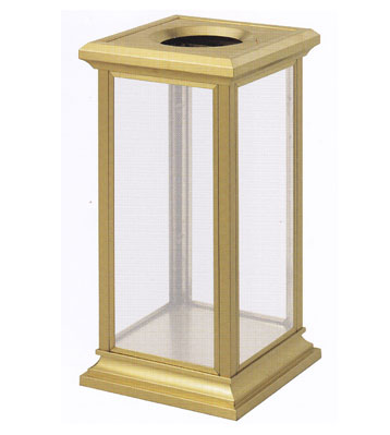 時(shí)尚透視鈦金垃圾桶