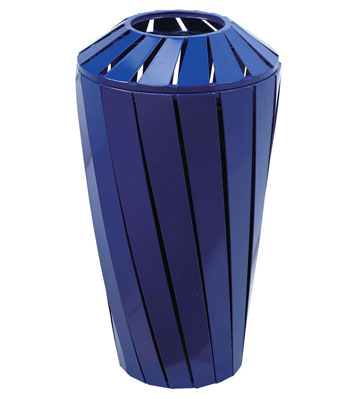 藍色創意烤漆垃圾桶