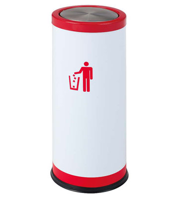 翻蓋烤漆金屬垃圾桶