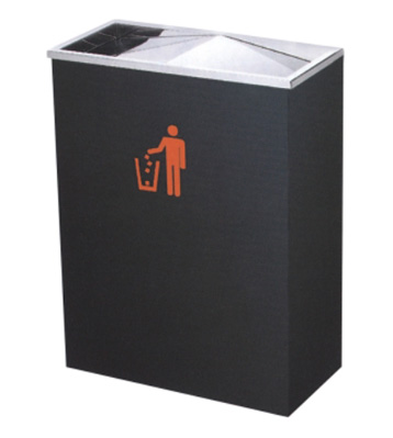 靠墻翻蓋鐵皮果皮箱