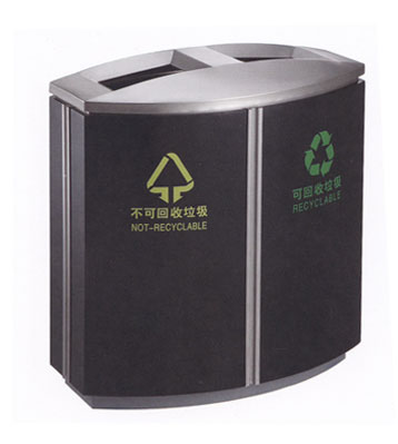 商業分類烤漆鐵皮垃圾桶