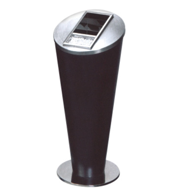 圓錐形座地鐵皮垃圾桶