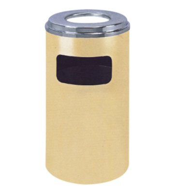 歐式斜口翻蓋鐵皮垃圾桶