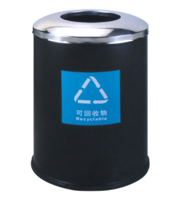 美式烤漆鐵皮垃圾桶