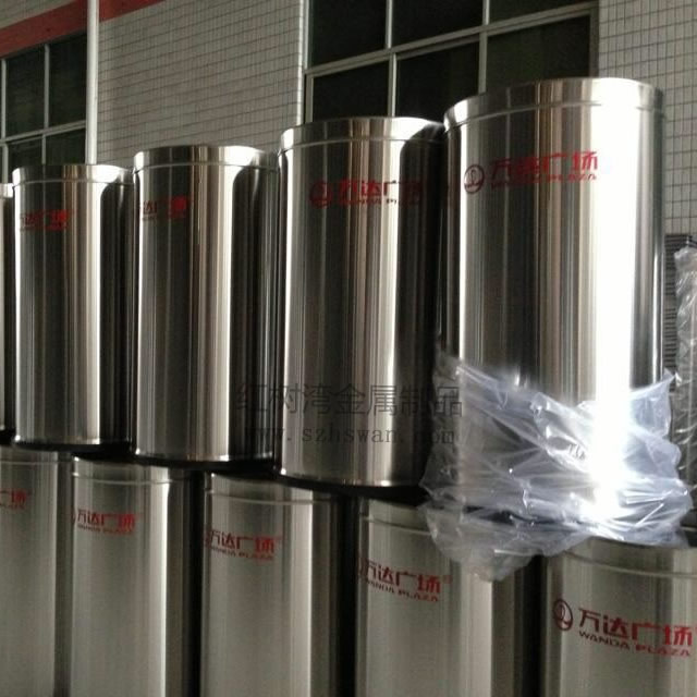 商場不銹鋼圓形垃圾桶